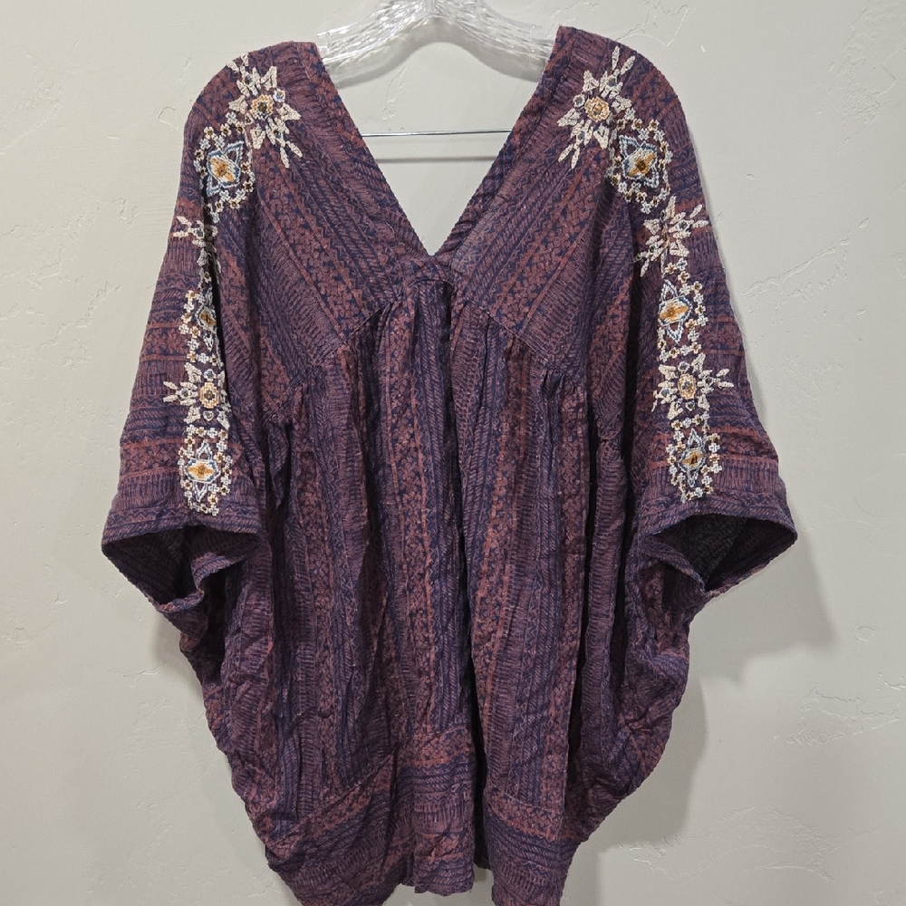 Free People Blue and Pink Knit Top - Picture 4 of 4
